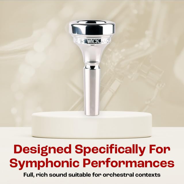 Denis Wick Classic Trombone Mouthpiece Silver Plated, 5880-4BL – Medium Backbore for Balanced Airflow & Tone – Large Shank Fitting Trombone Accessories for Easy Articulation 26 x 6.72 x 7.12mm