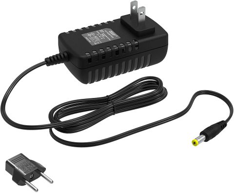 HQRP 6V AC Adapter Compatible with Akai MPK2 MPK25 MPK49 MPK61 MPK88 MPK249 MAX49 Keyboard Power Supply Cord Adaptor [UL Listed] + Euro Plug Adapter
