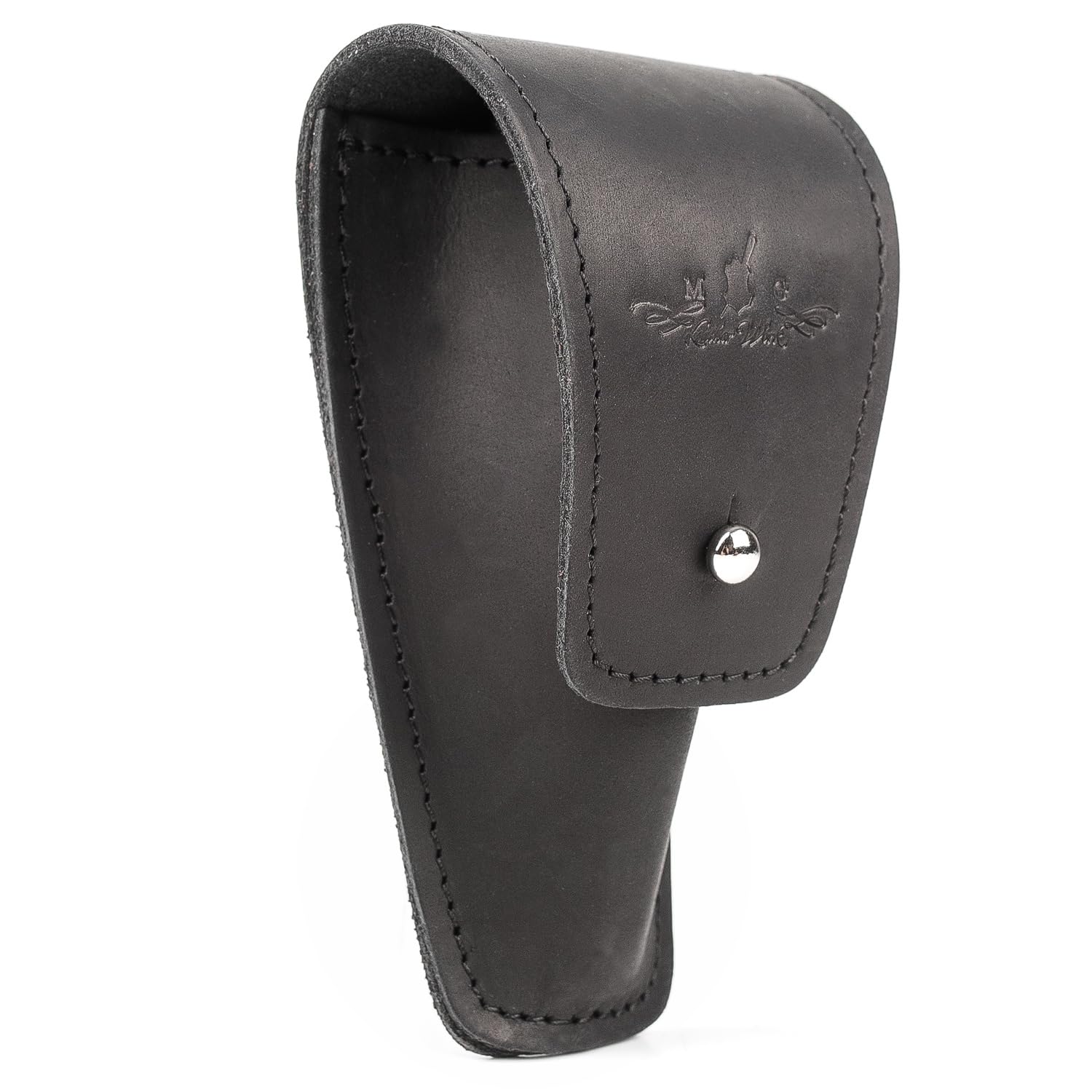 MG Leather Work Trombone/Euphonium Mouthpiece Holder. Genuine Leather Single Pouch. Black