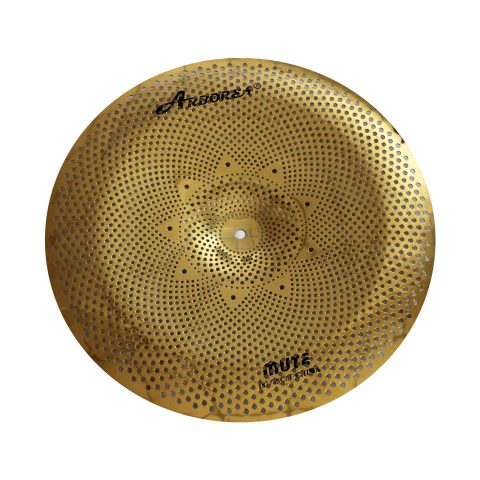 Arborea Low Volume Cymbal 18″ China Mute Golden Drum Cymbal For Practice