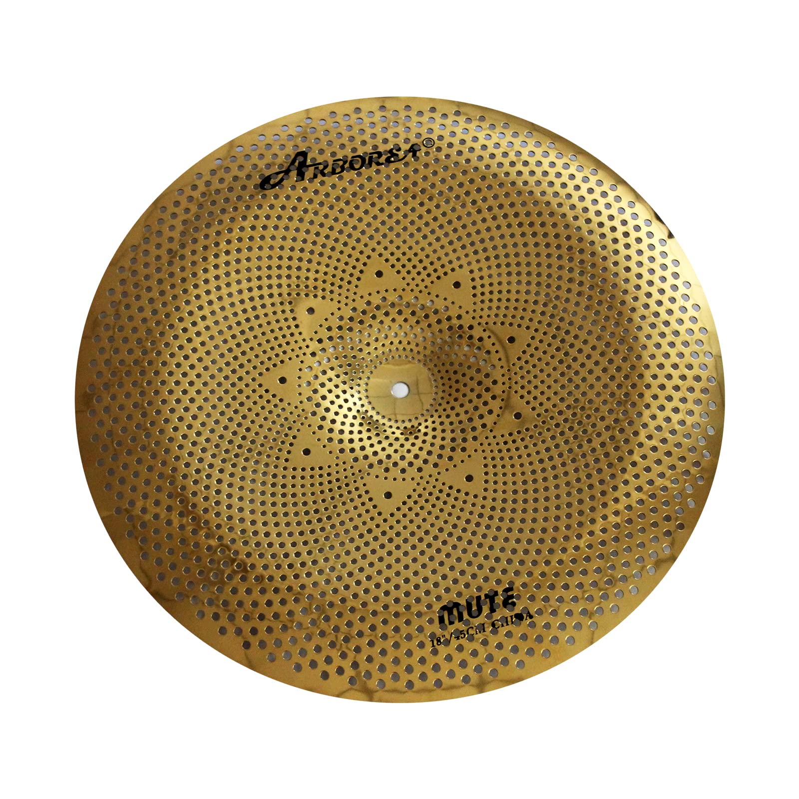 Arborea Low Volume Cymbal 18″ China Mute Golden Drum Cymbal For Practice