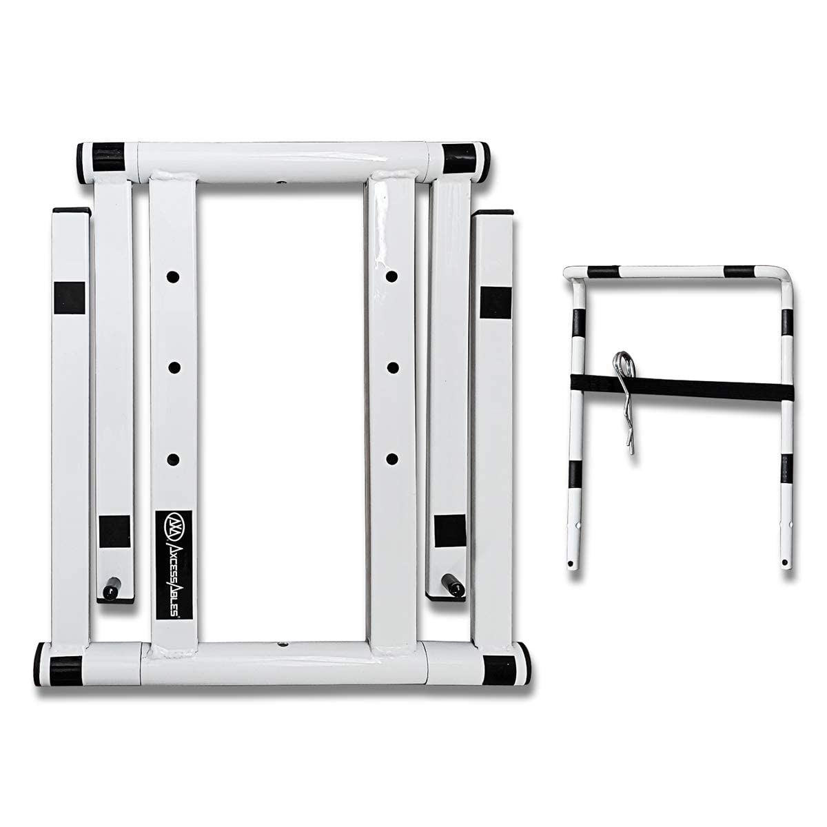 AxcessAbles Portable Folding Laptop Stand with Bag | Elevated MacBook Stand for Home Office, Music Production, Gaming, DJ Controller | No Assembly Required (White)