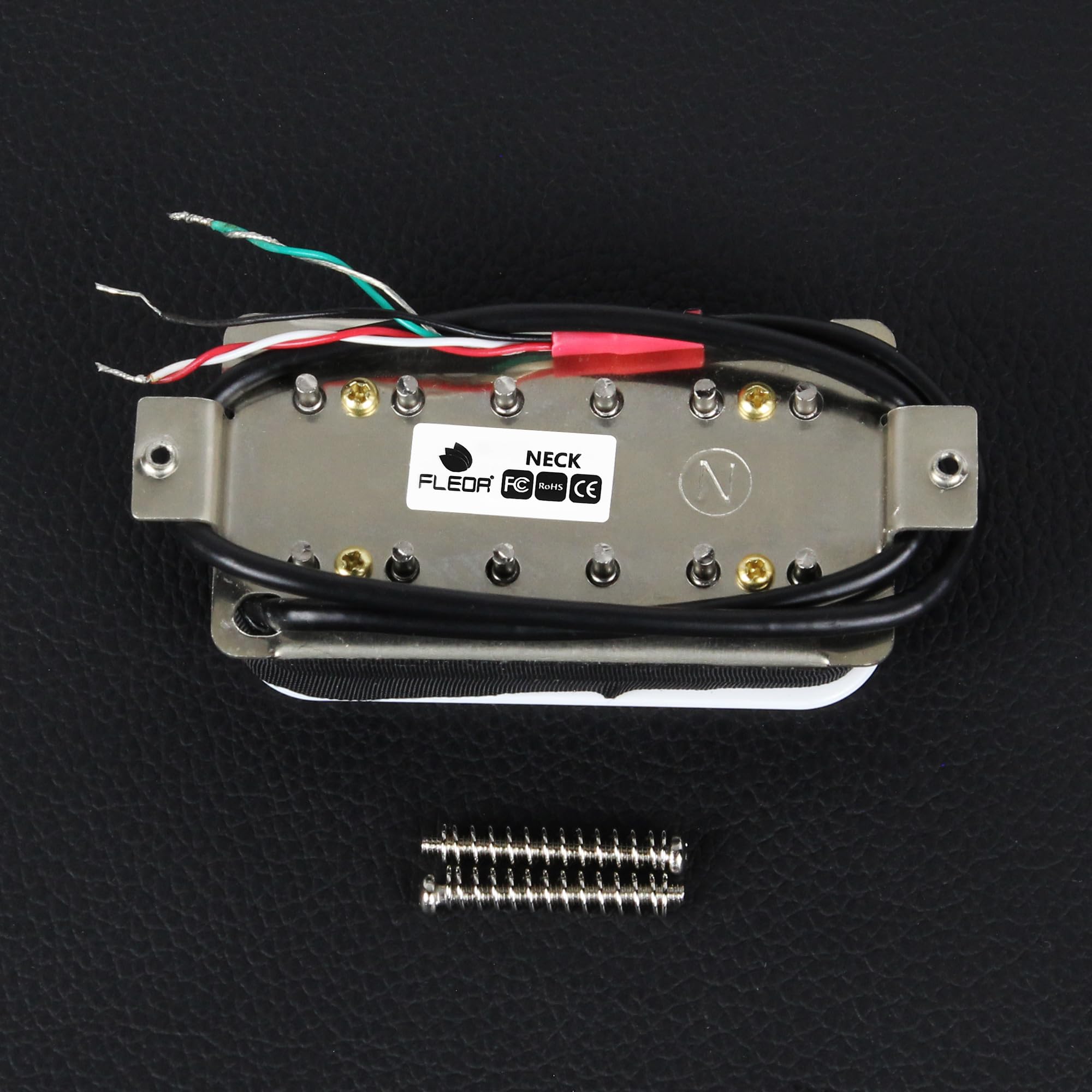 FLEOR Double Coil Guitar Humbucker Pickups Ceramic Neck Pickup for Electric Guitar Pickup-White