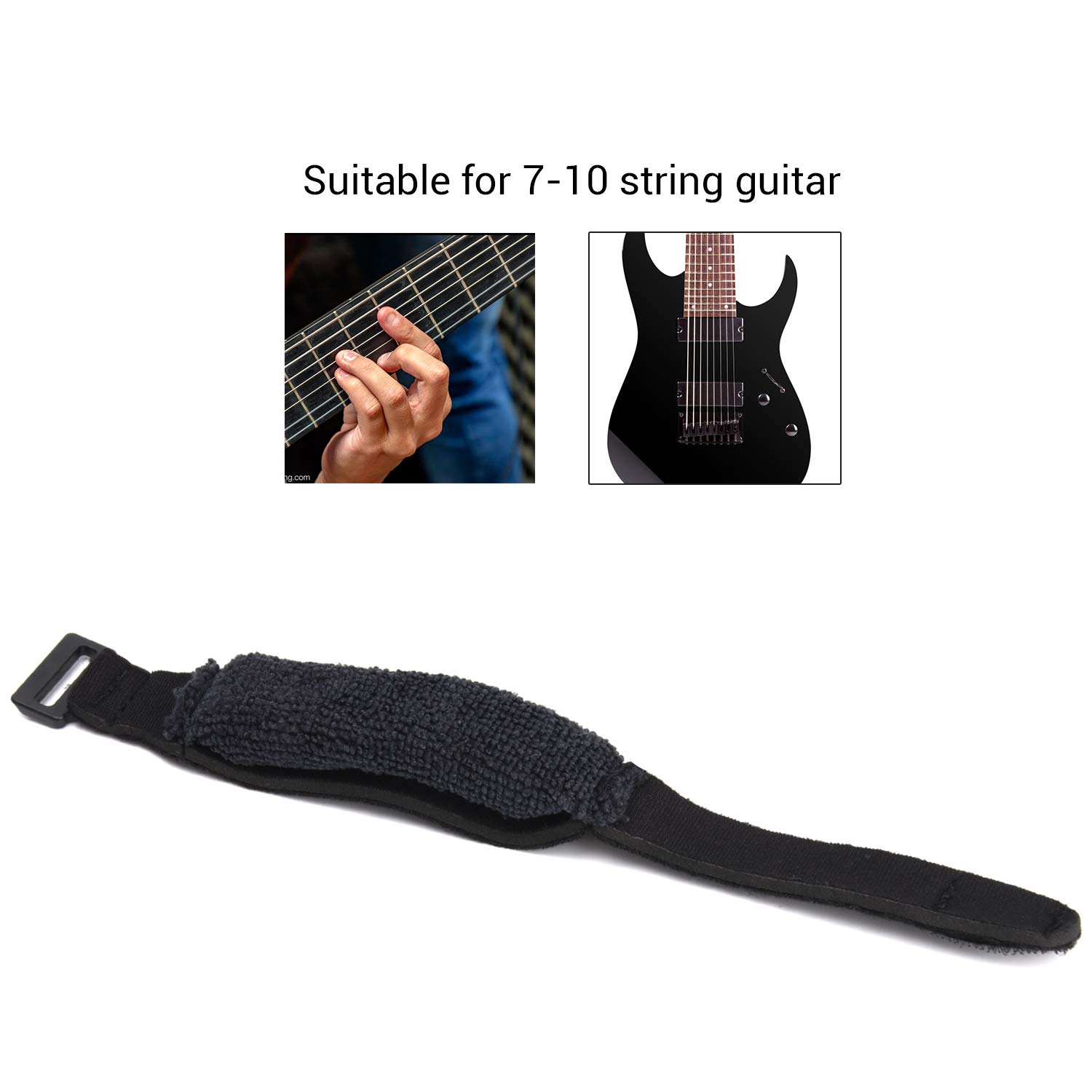 Facmogu 2PCS Guitar String Mute Dampener, Adjustable Bass Mute Silencer