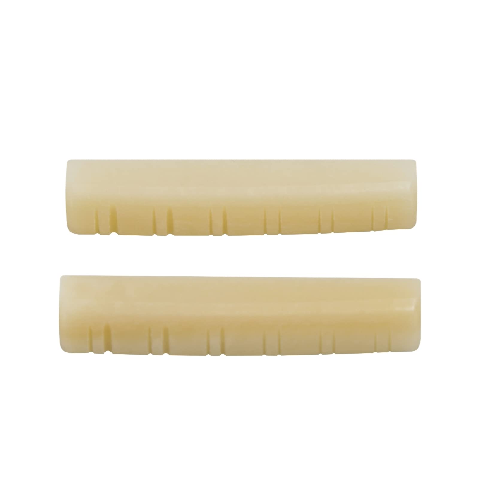 Miwayer 2 Pack 12 String Acoustic Guitar Unbleached Bone Nut, Guitar Bridge Nuts, Cut from Whole Bones, 49x6x9.2mm