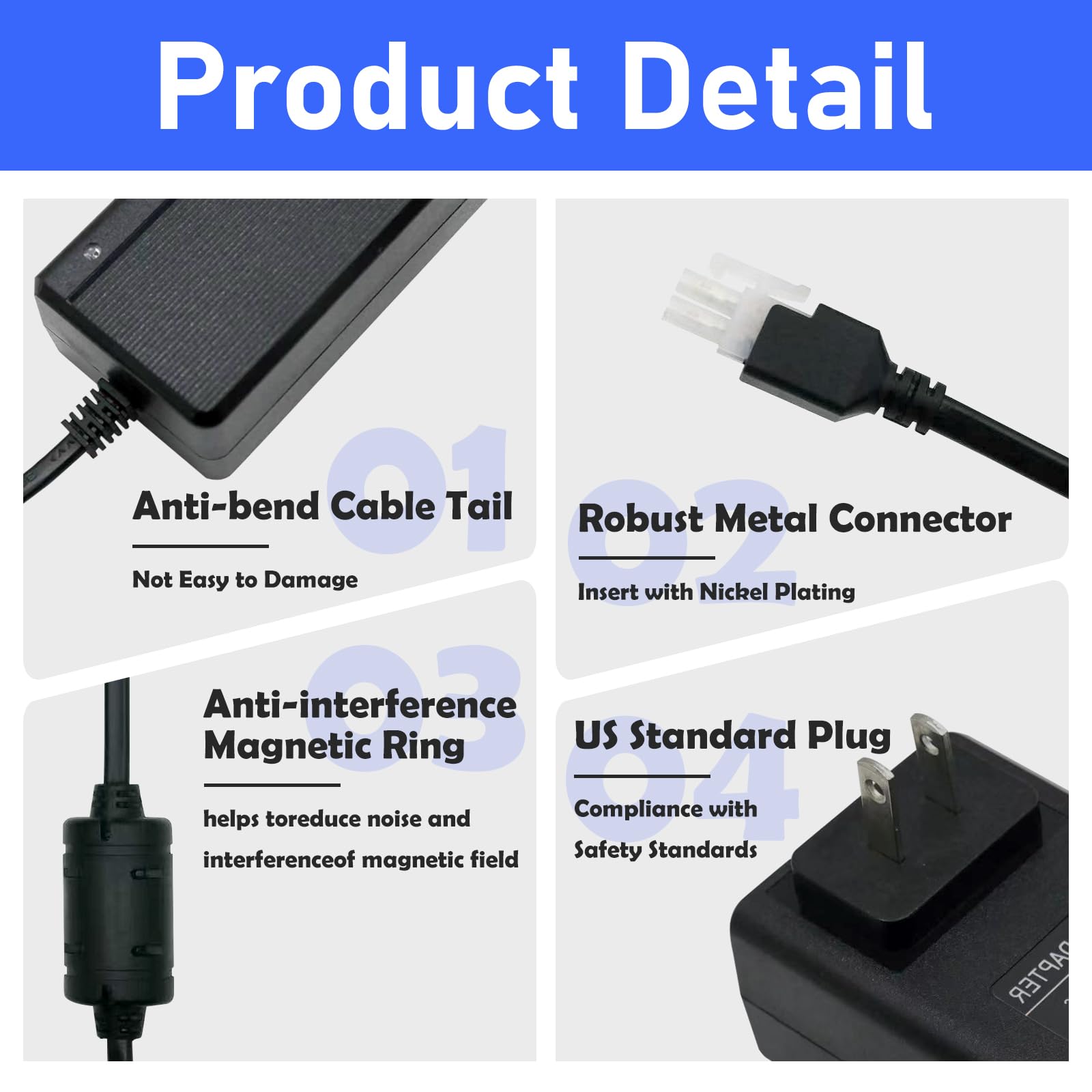 29V Adjustable Desk Power Supply Cord for Claiks P1.01.001 P101001