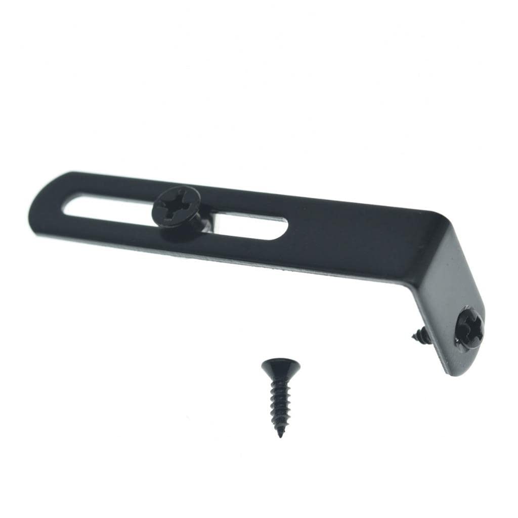 KAISH Premium Stainless Steel Guitar Pickguard Bracket with Pickguard Mounting Screws Bolt and Nut for USA Les Paul Black