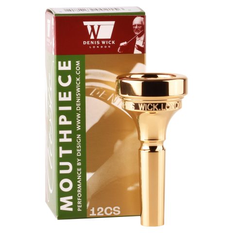 Denis Wick Classic Trombone Mouthpiece Gold Plated, 4880-12CS – V-Type Backbore for Balanced Airflow and Tone – Small Shank Fitting Trombone Accessories for Effortless Articulation 24.7 x 6.5 x 6.1mm