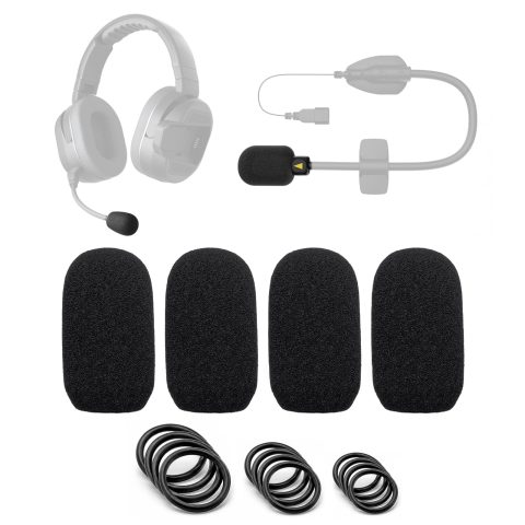Voarmaks 4-Pack Mic Foam Covers Compatible with CARDO PACKTALK EDGEPHONES, Spirit Motorcycle Headset, Cardo Packtalk/Freecom/Smart Hybrid Microphone + 12 O-Rings in 3 Sizes – Windscreen Pop Filter