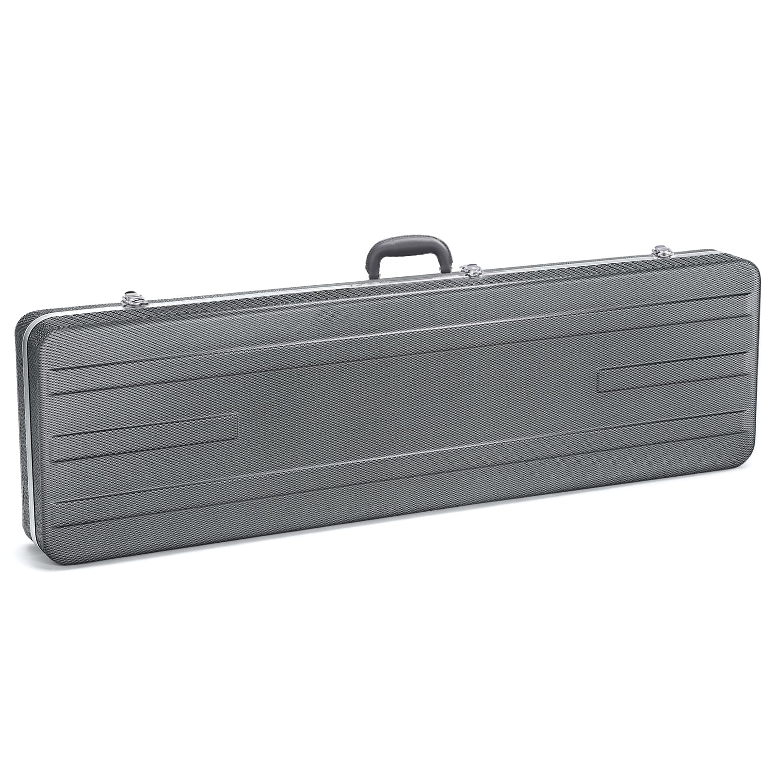 Ktaxon Bass Guitar Hard Case with Lock Latch and Soft Padding, Grey