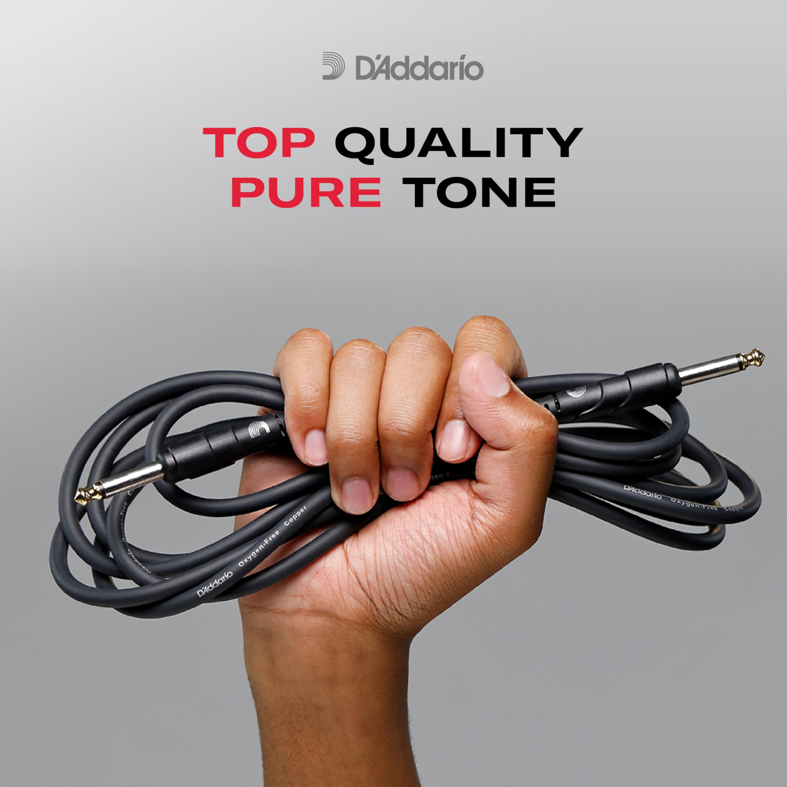 D’Addario Guitar Patch Cable 3 ft Right Angle, 1-Pack