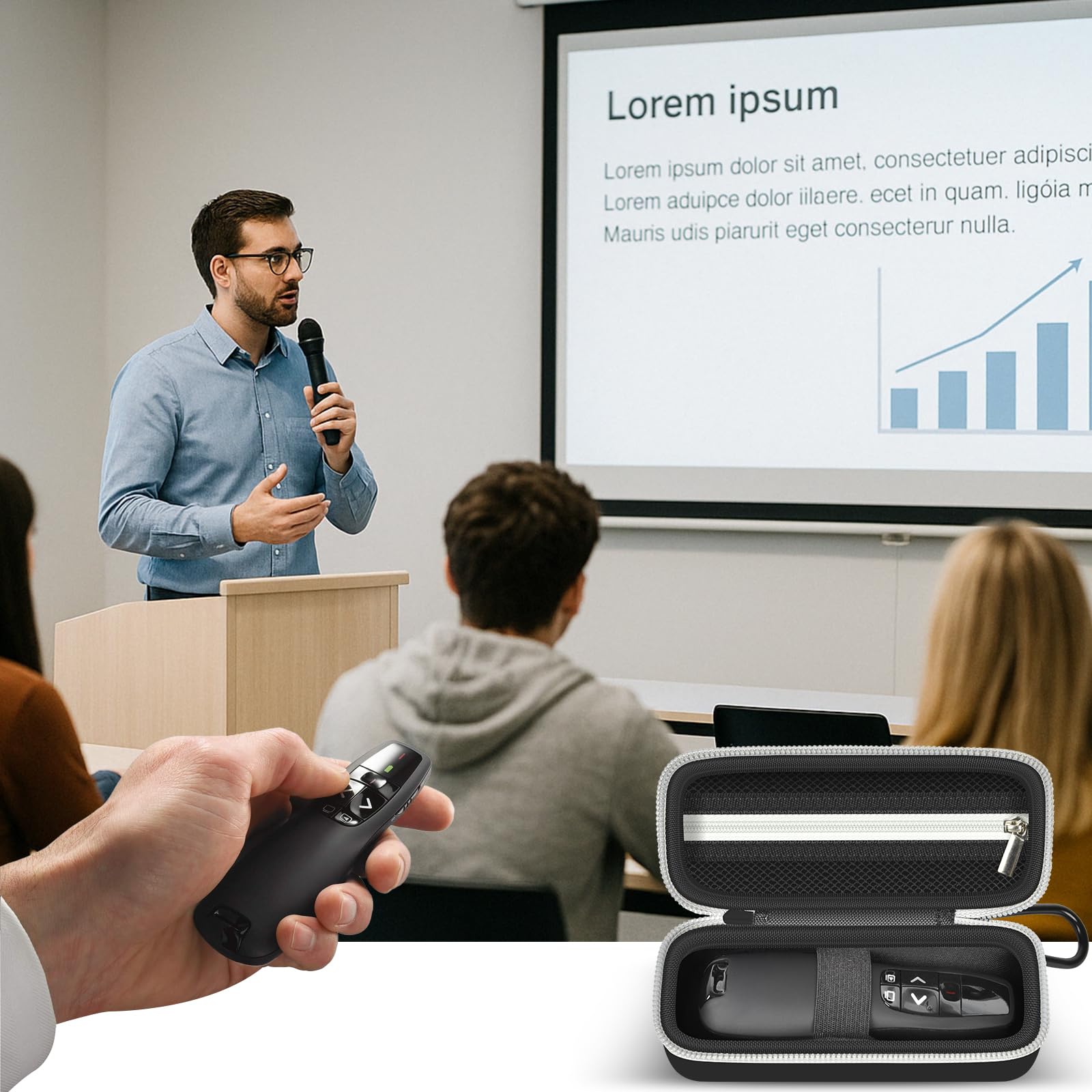 ANKHOH Presentation Clicker Case for Logitech R400/R500, Not for R800
