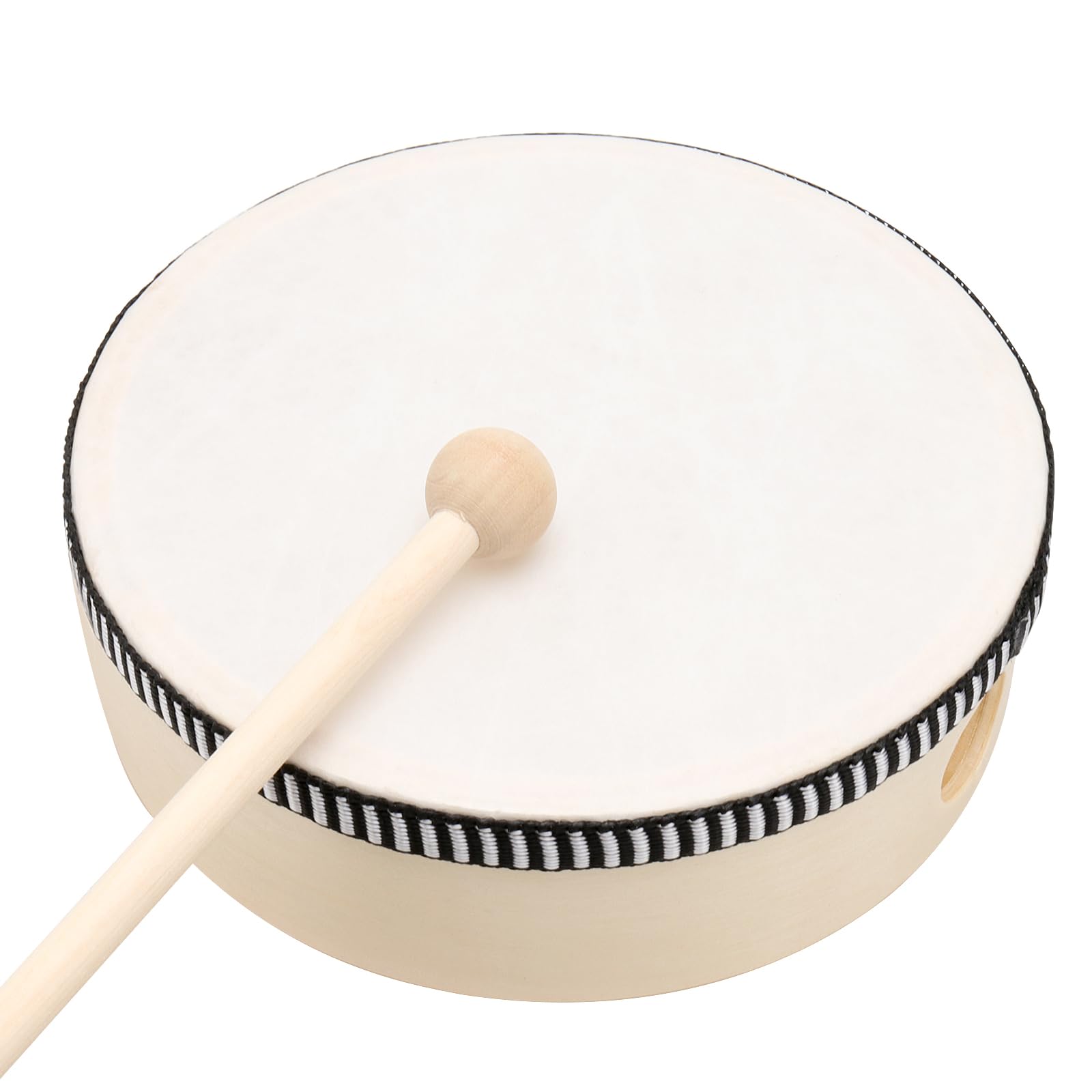 TAICHEUT 5 Pcs Hand Drum Set, 6 Inch 7 Inch 8 Inch 10 Inch 12 Inch Wood Frame Drum Kit with Drum Stick, Hand Held Drums for Adults, Beginners Party Supplies
