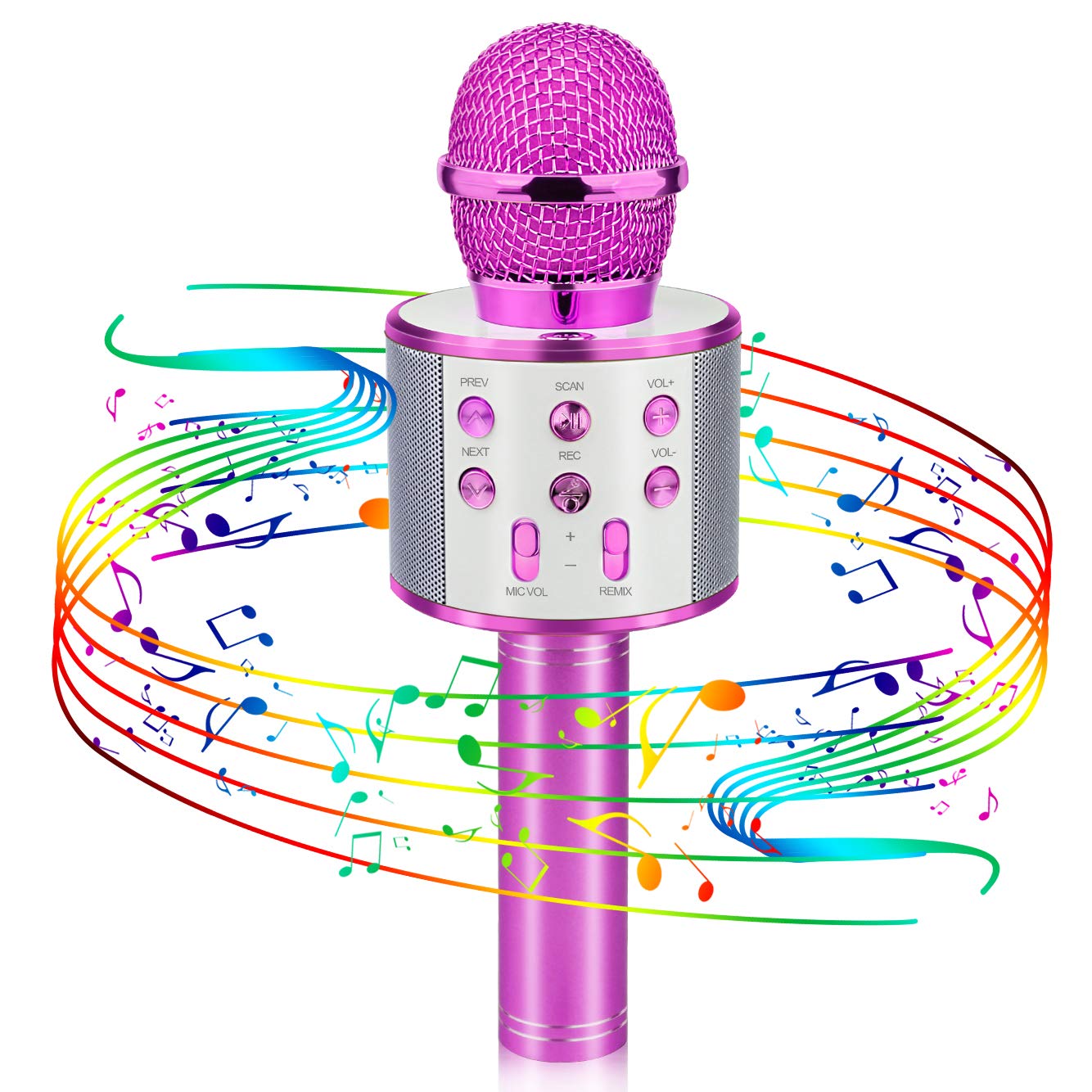 Viposoon Popular Toys for 4-12 Year Old Girls, Wireless Bluetooth Microphone for Kids Music Toy for 5-11 Year Old Kids Girl Party Gift Age 4-12 Girl