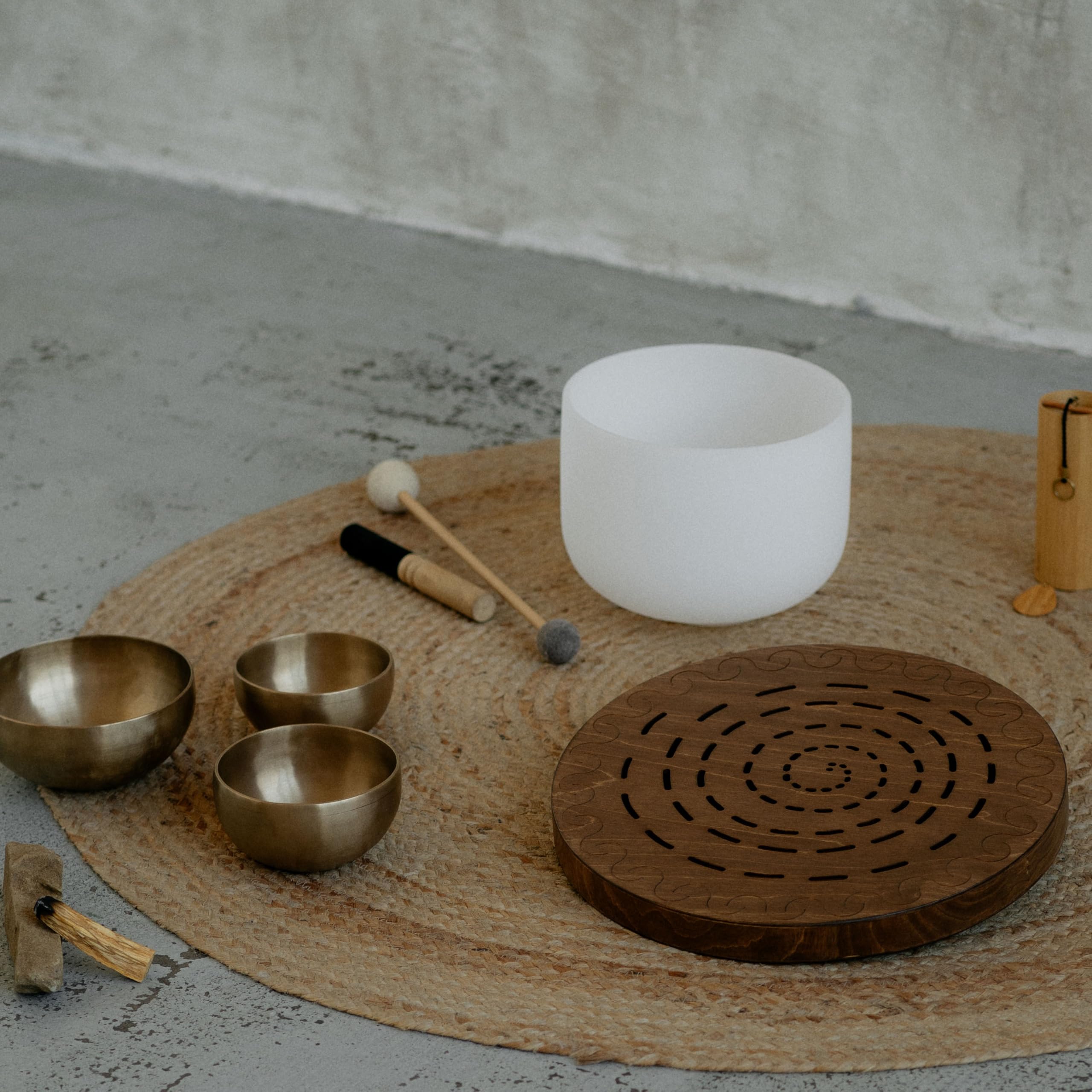 Nazar Drums Water-Fall Disc — Wooden Ocean Drum, Swirl, 16″ (40 cm) | Long Water Ambience for Sound Bath, Meditation & Yoga | No Bag