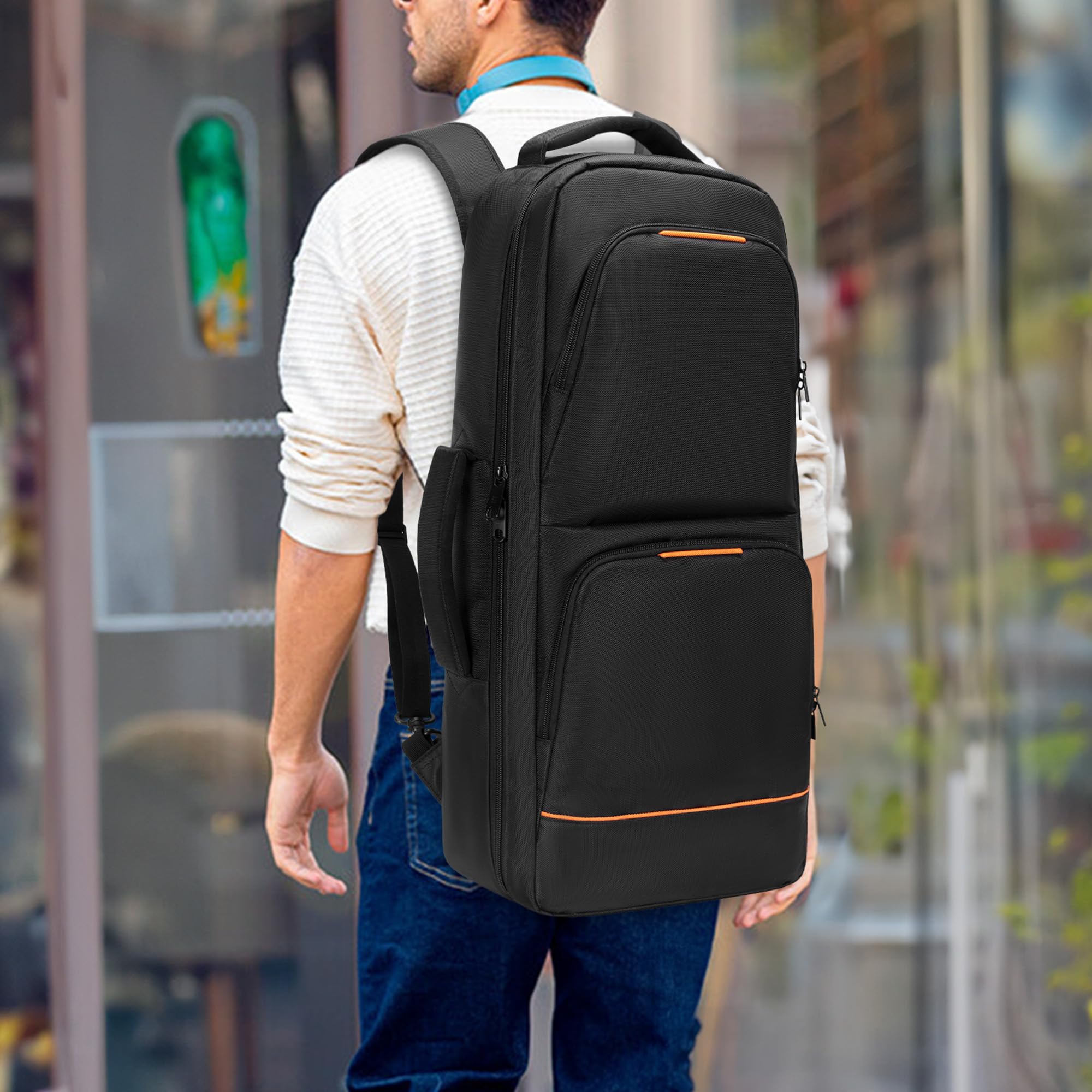 Rexmica Padded Alto Sax Case Gig Bag Backpack with Hidden Shoulder Strap