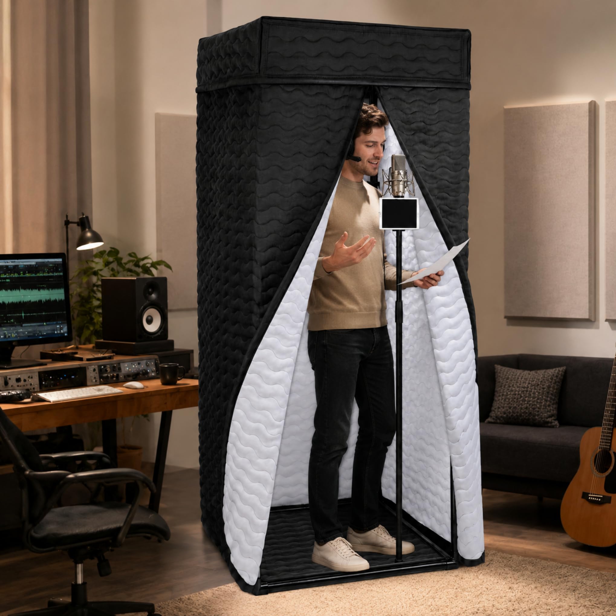 Voctent Portable Vocal Booth for Recording, Sound Booth for Home Studio