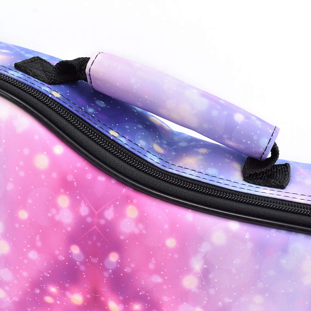 CLOUDMUSIC Ukulele Case Gig Bag, Tenor 26″, Pink Purple Galaxy