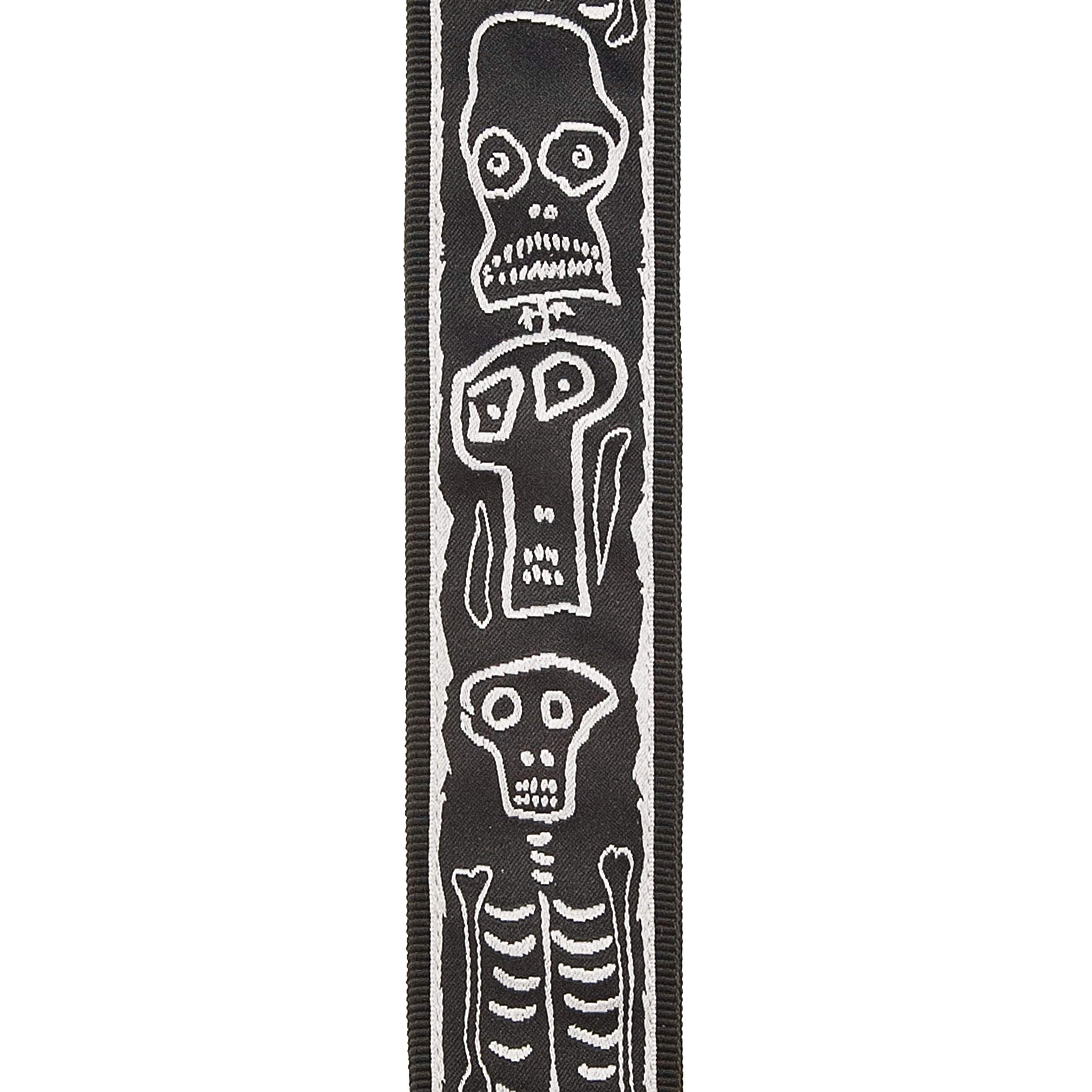 D’Addario 50JS01 Planet Waves Joe Satriani Guitar Strap, Skull n’ Bones