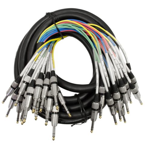 Seismic Audio SASRT-16×25-16 Channel 1/4″ TRS Snake Cable – 25′ Long – Serviceable ends – Pro Audio Effects Snake for Live Recording, Studios, & Gigs – Patch, Amp, Mixer, Audio Interface
