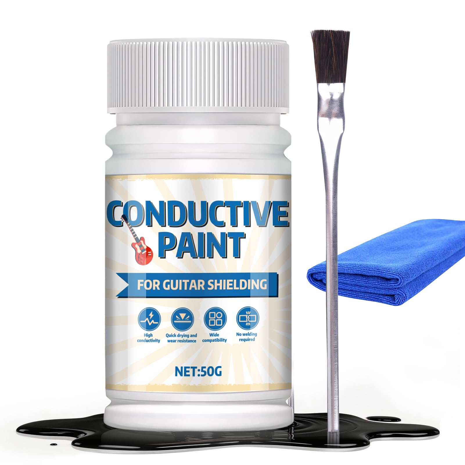 WANJAO Guitar Shielding Paint, Effectively Reduce Buzz&Radio Interference