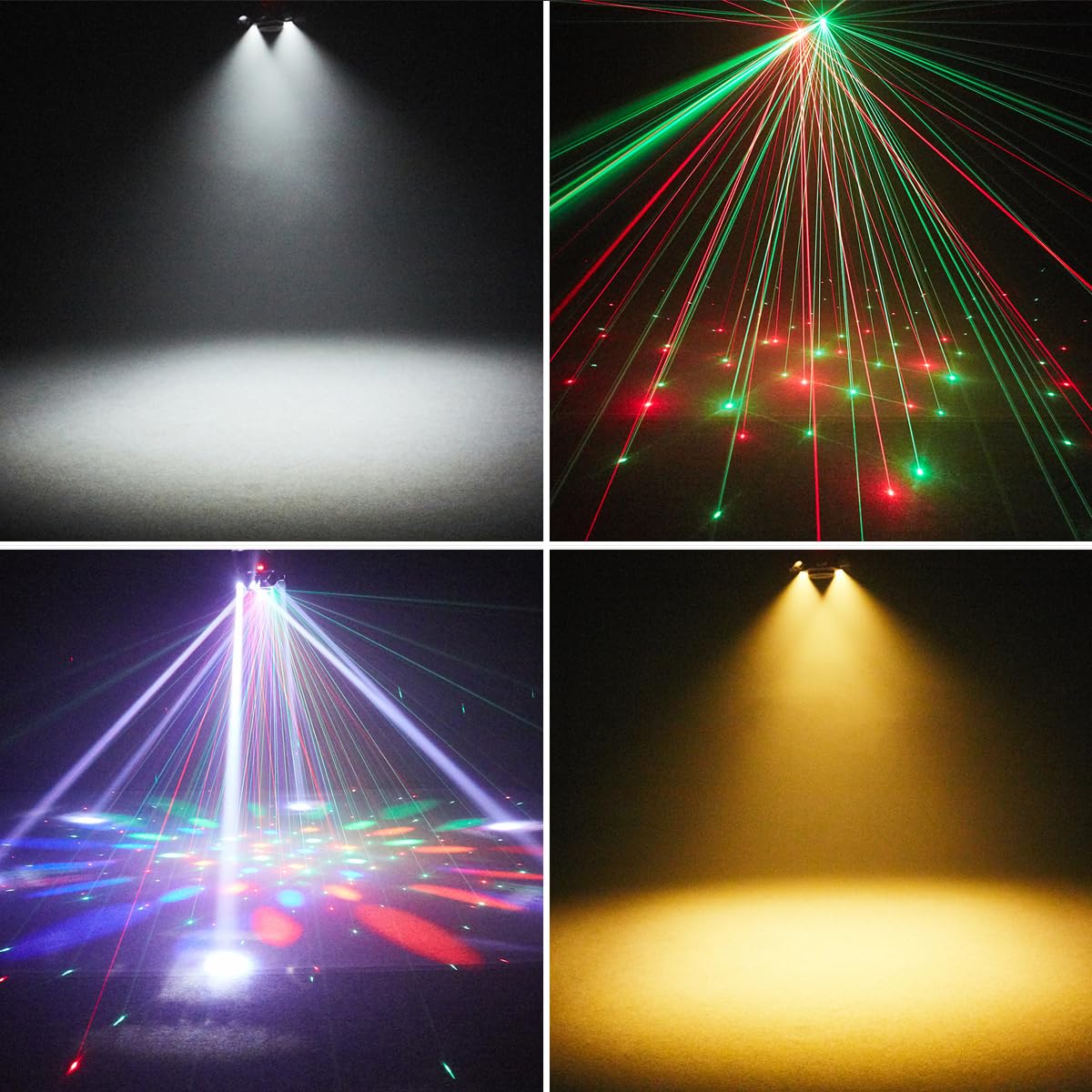 Moving Head DJ Lights for Parties, Disco Lights with Remote Control, RGBW LED DJ Stage Lighting Sound Activated DMX 512 Control for Disco Club Wedding Party, Bar, Graduation Party