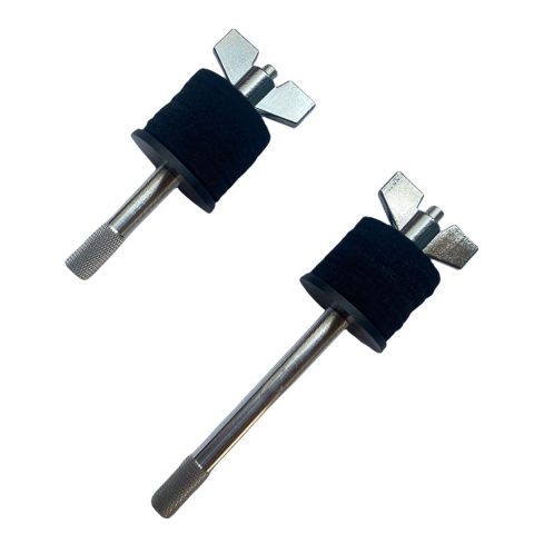 TUOREN 1 Pair Cymbal Stacker, 4 inch and 5.7 inch Cymbal Stacker Mount 8mm Thread Cymbal Stacker Attachment Percussion Instrument Accessories Wing Nut Black