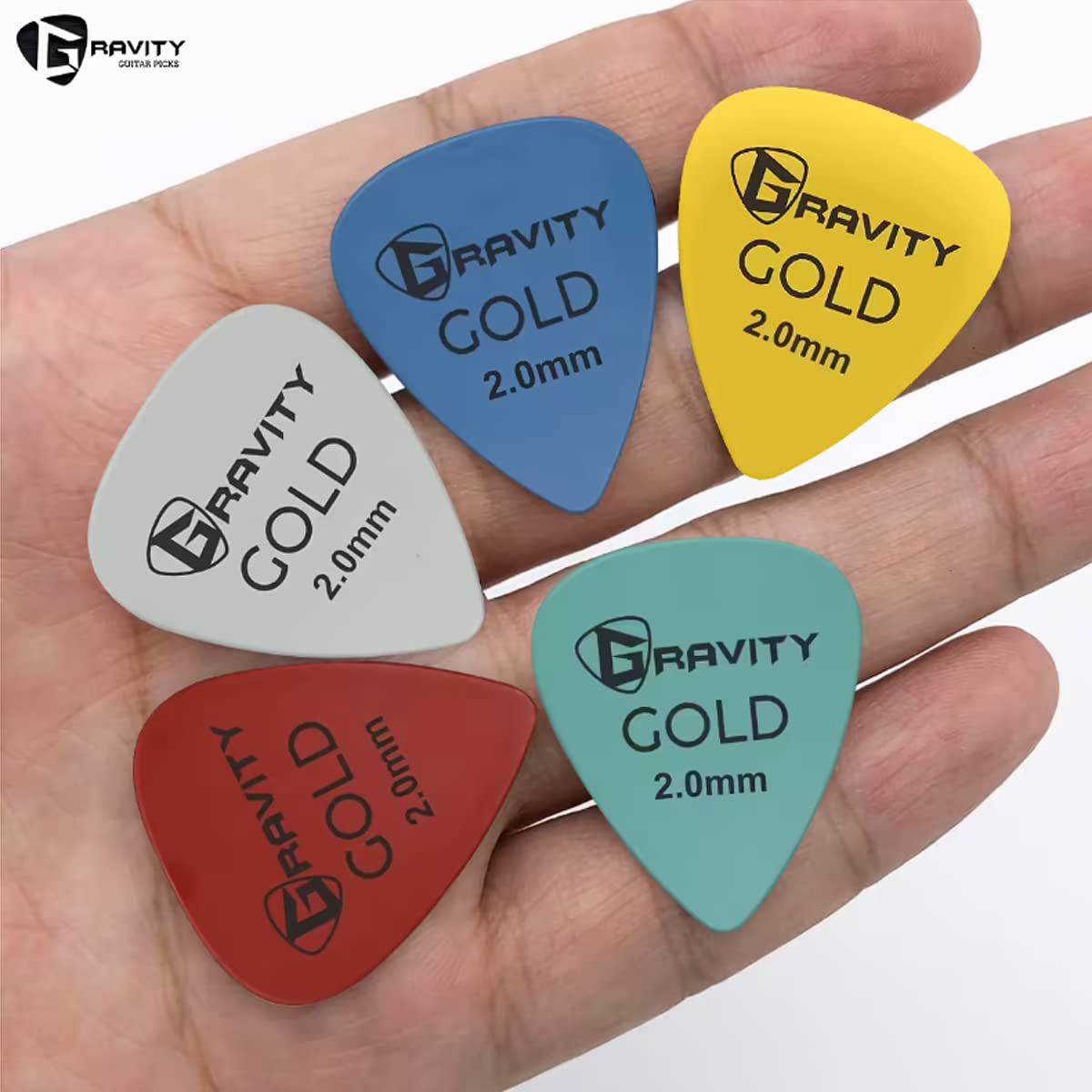 Gravity Gold Series Guitar Picks – Perfect For Beginners & Professionals | Pack of 4