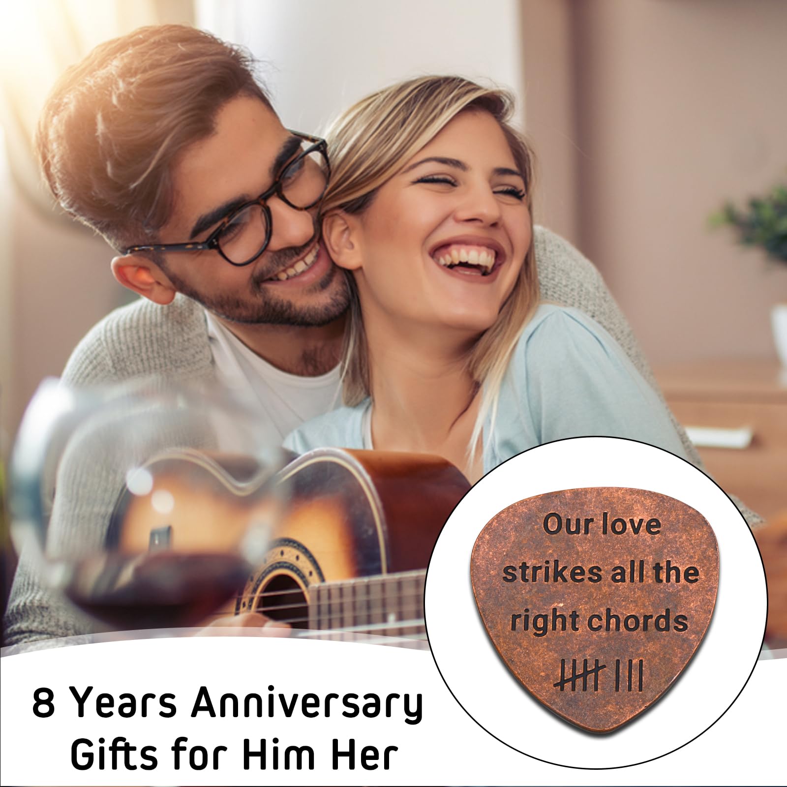 FOOZDEEVAAQ Bronze Anniversary Day Gifts for Men Guitar Picks & Bass Picks