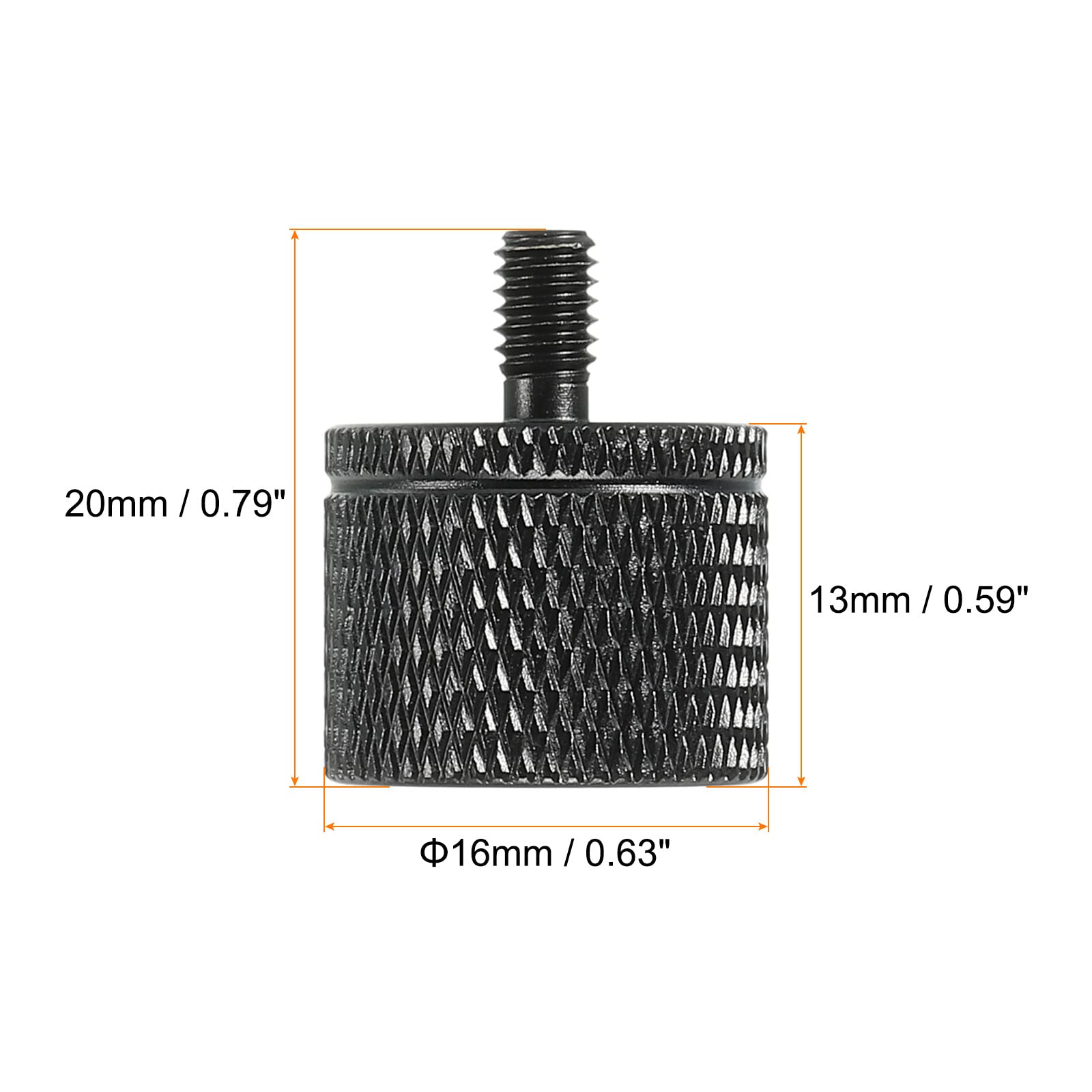 MECCANIXITY Mic Stand Adapter 1/4 Female x M4 Male Camera Screw,Black 2 Pcs
