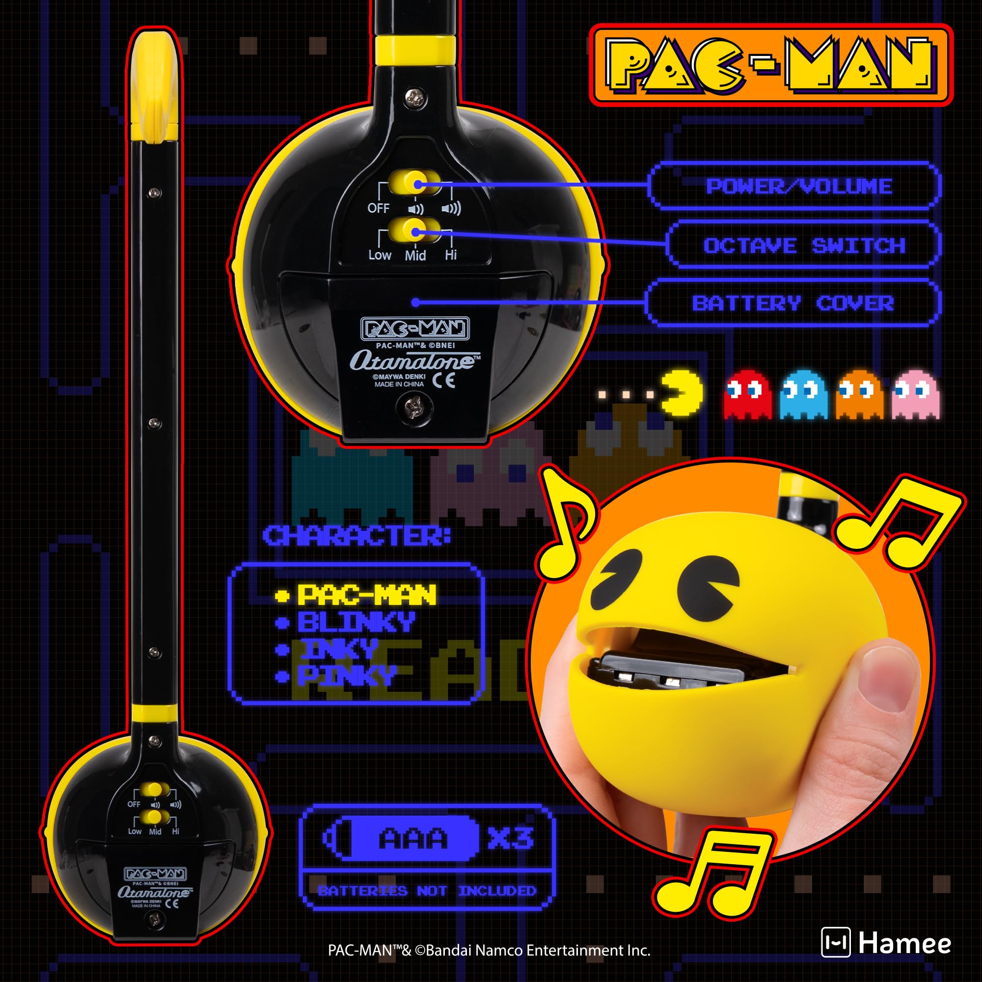 Otamatone PAC-MAN Japanese Electronic Synthesizer Musical Instrument Toy