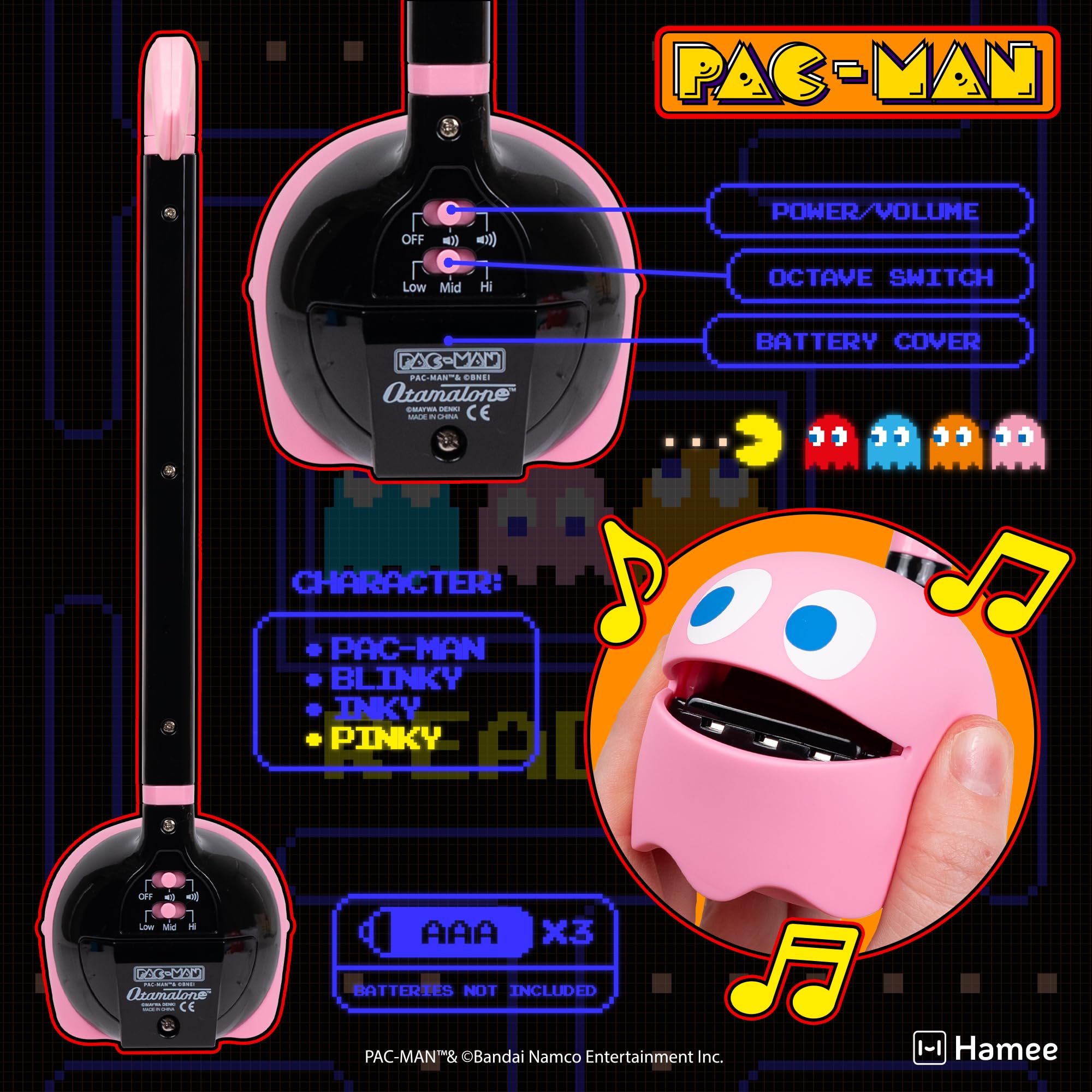Otamatone PAC-MAN Electronic Synthesizer Musical Instrument Toy – Pinky
