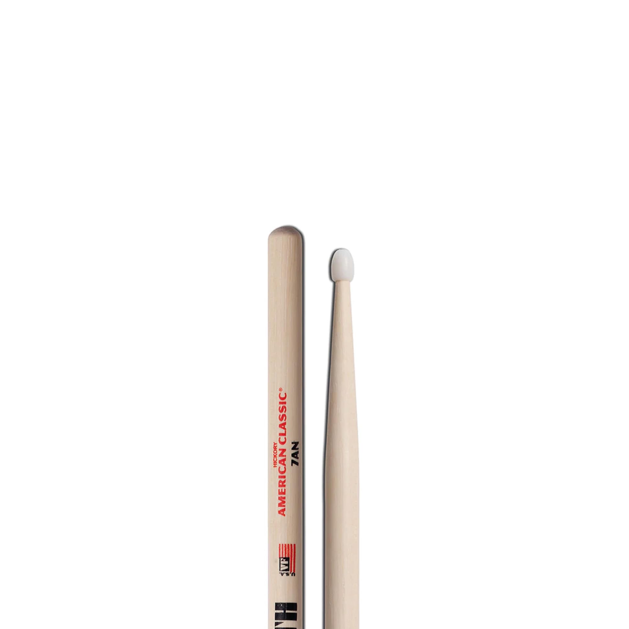 Vic Firth American Classic 7A Nylon Tip Drumsticks – 3-Pack Bundle with Austin Bazaar Polishing Cloth