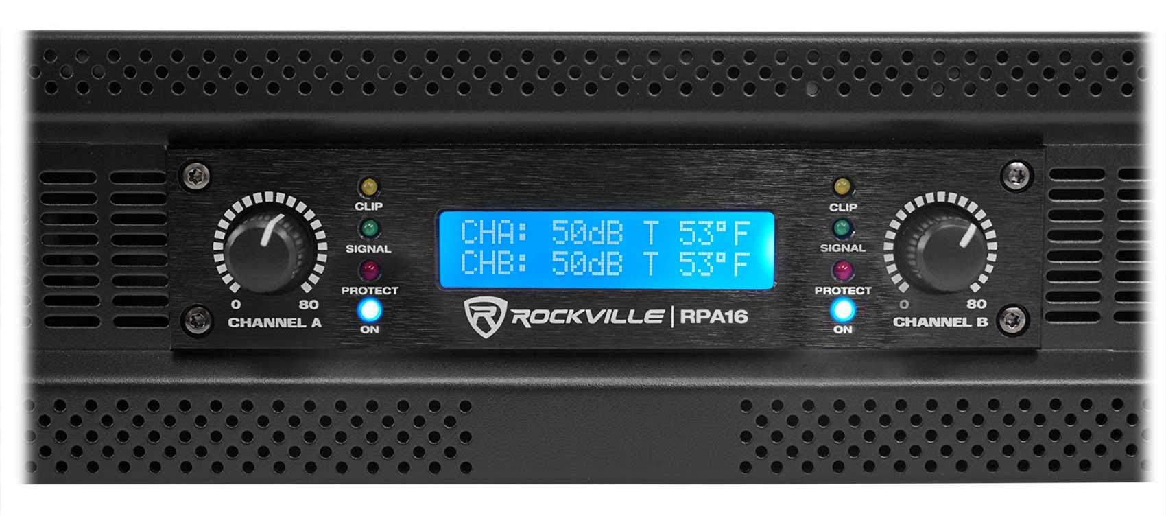 Rockville RPA16 2-Channel Professional/DJ Rack Mount Power Amplifier