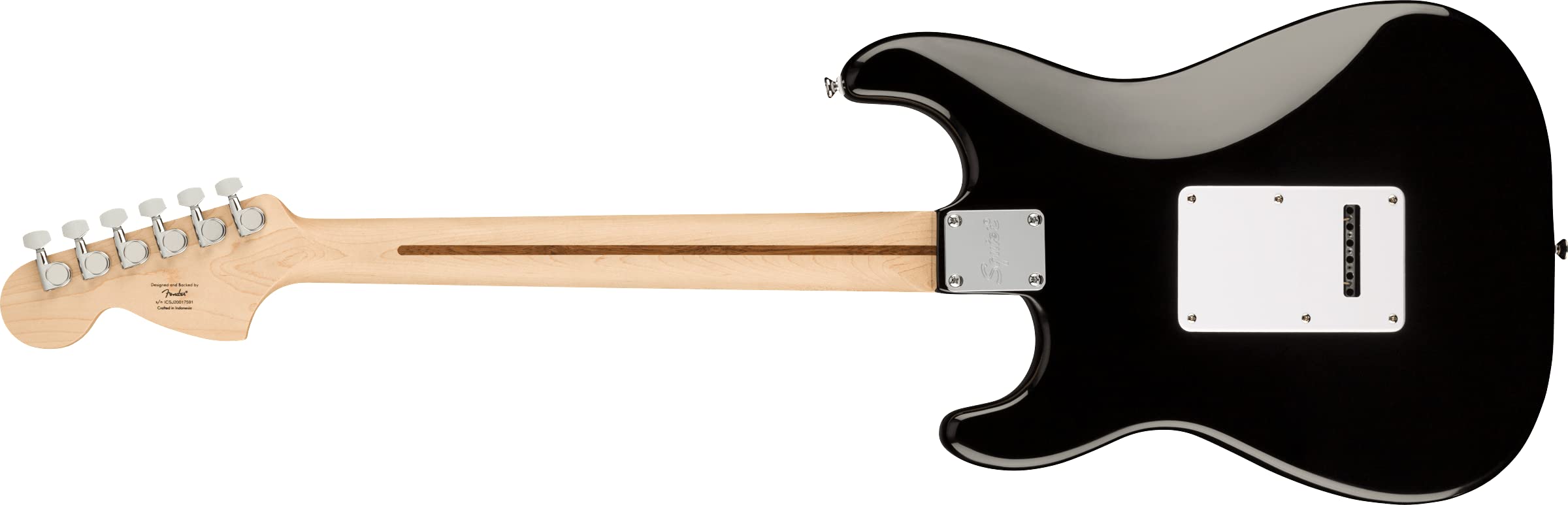 Fender 0378002506 Squier Affinity Series Stratocaster Electric Guitar, with 2-Year Warranty, Black, Maple Fingerboard