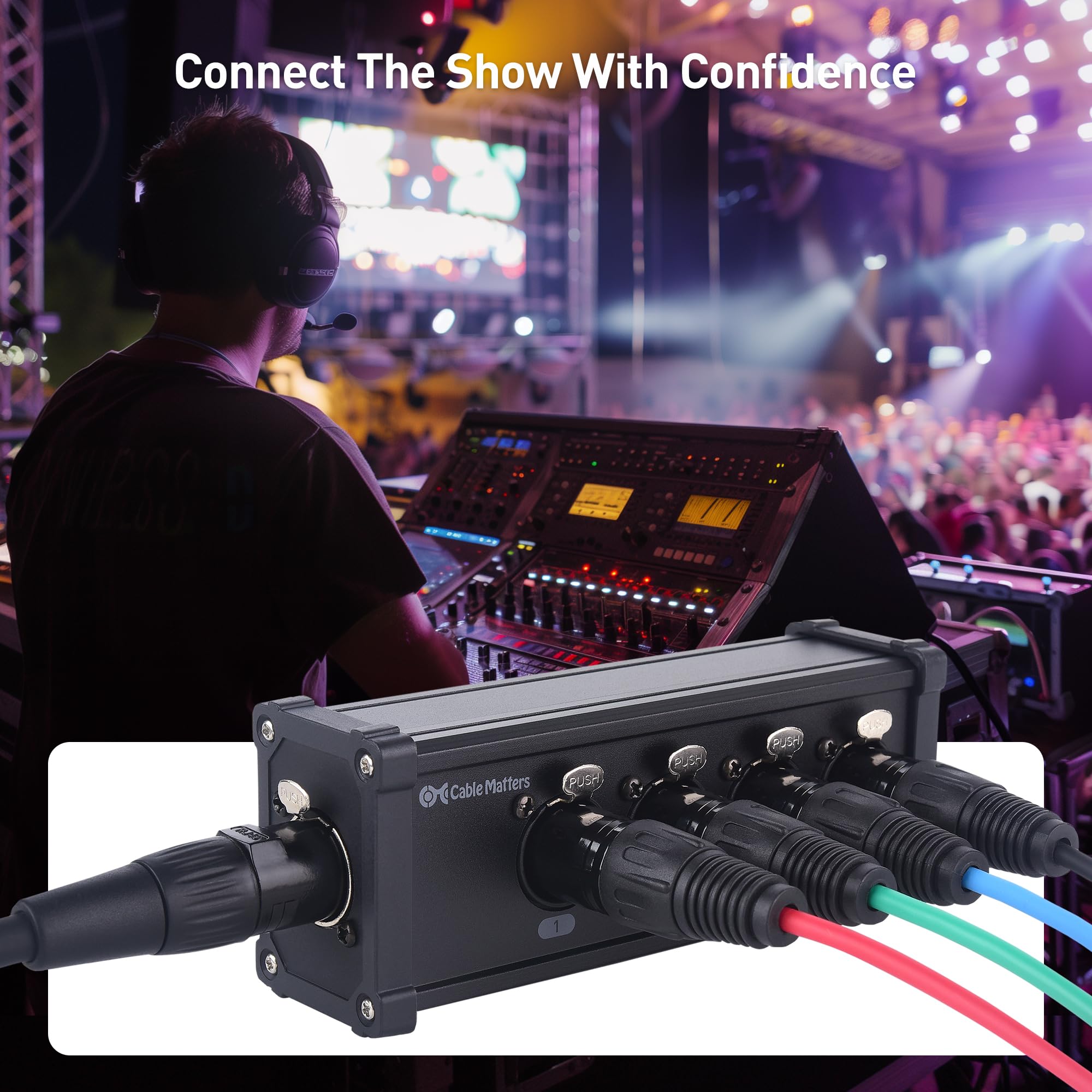 Cable Matters 2-Piece XLR Over Cat5/Cat6 Breakout Box Kit, 4-Channel