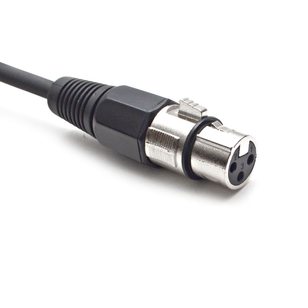 Seismic Audio – SATRXL-F2 – Orange 2′ XLR Female to 1/4″ TRS Patch Cable
