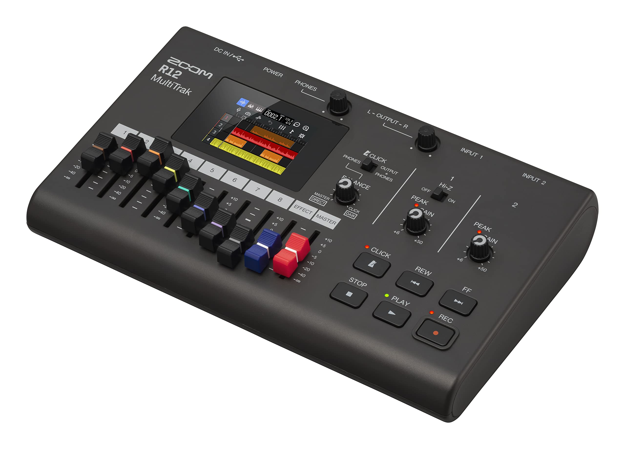 Zoom R12 Portable Recorder for Musicians with 8 Tracks, FX & Drum Loops