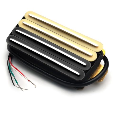 SAPHUE 2-Dual Blade Electric Guitar High Output Track Type Four Coil Humbucker Pickup Zebra