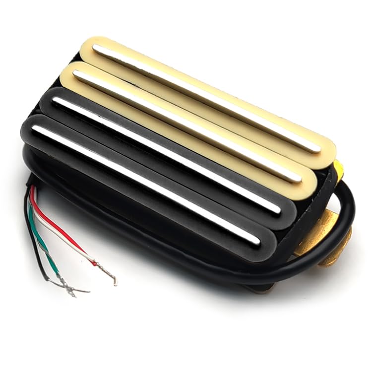 SAPHUE 2-Dual Blade Electric Guitar High Output Track Type Four Coil Humbucker Pickup Zebra