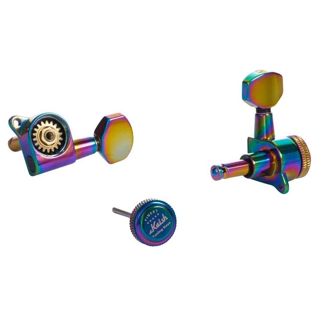Guitar Locking Tuners 18:1 Guitar Tuning Keys Pegs Locking Tuning Machines Heads for Strat/Tele/Les Paul/SG Electric/Acoustic Guitars Burnt Chrome