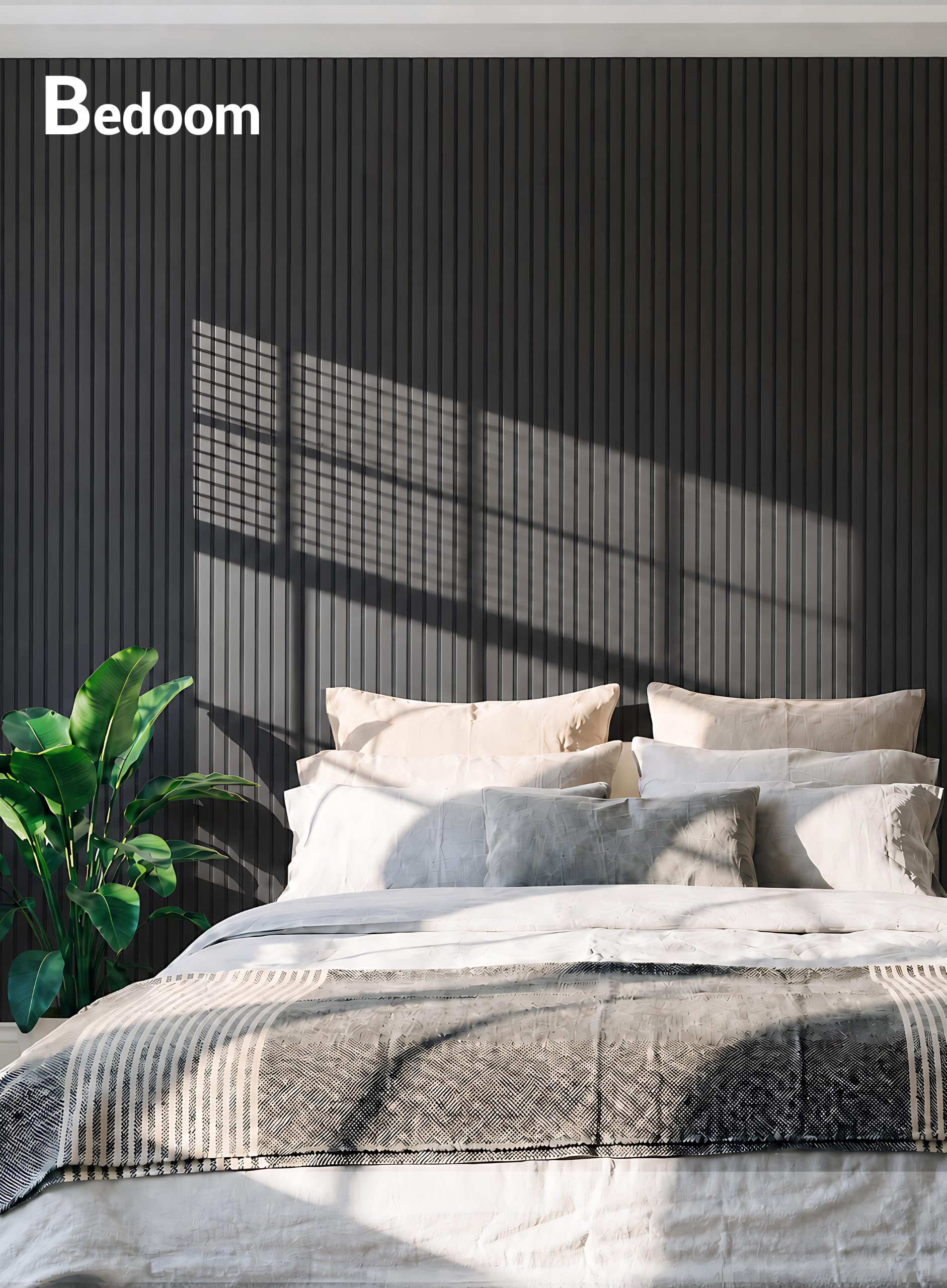 Waister Soundproof Wall Panels, 12‑Pack, 0.47 Inch Thick High Density-Black
