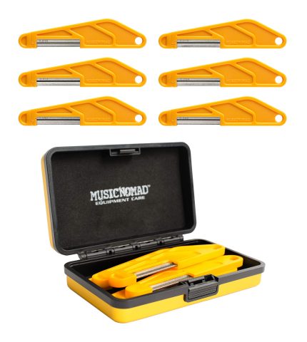 MusicNomad 6 pc. Electic Guitar Diamond Nut File Set – Super Light (MN667)
