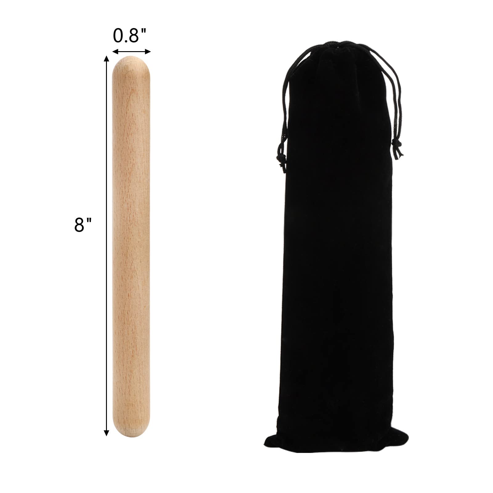ZEAYEA 24 Pack Rhythm Sticks with 3 Carry Bag, 8 Inch Wood Claves Musical Percussion Instrument, Hardwood Musical Sticks for Music Parties
