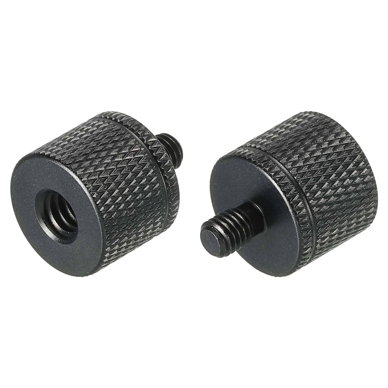 MECCANIXITY Mic Stand Adapter 1/4 Female x M5 Male Camera Screw,Black 2 Pcs