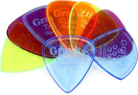 Gravity Picks Variety Pack – Thin Medium – Brighter, Louder, Faster – Made in the USA – Pack of 8
