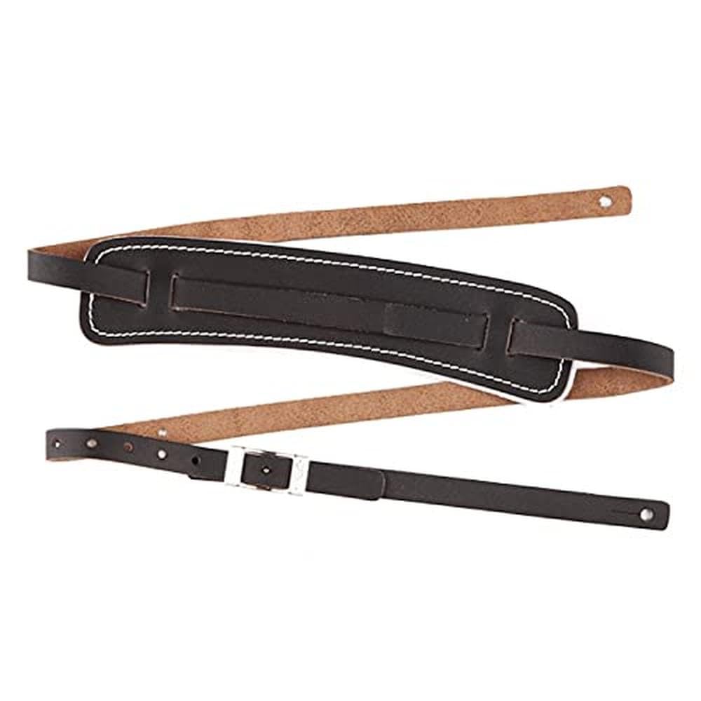 Fender 0990689000 Standard Vintage Guitar Strap, Black Leather