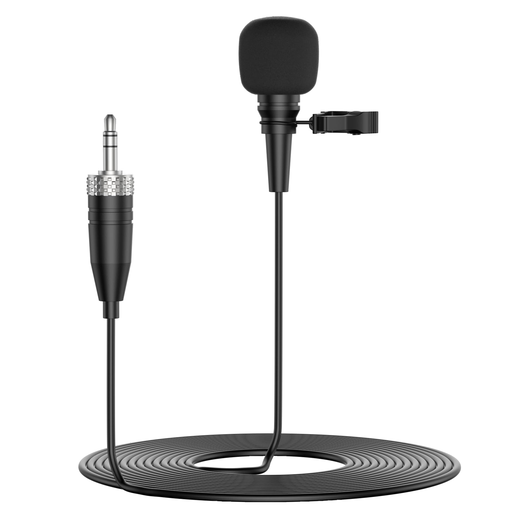 Professional Unidirectional Super Cardioid Lavalier Lapel Microphone – Compatible with Sennheiser Wireless Bodypack System (3.5mm Female Screw Plug)