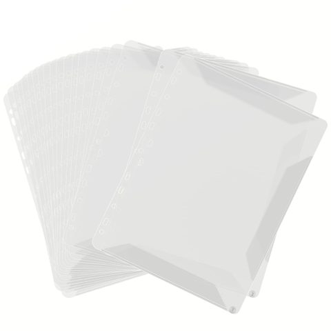 Rockhouse No Glare Clear Sheet Protectors Plastic Sleeve for 3 Ring Binder