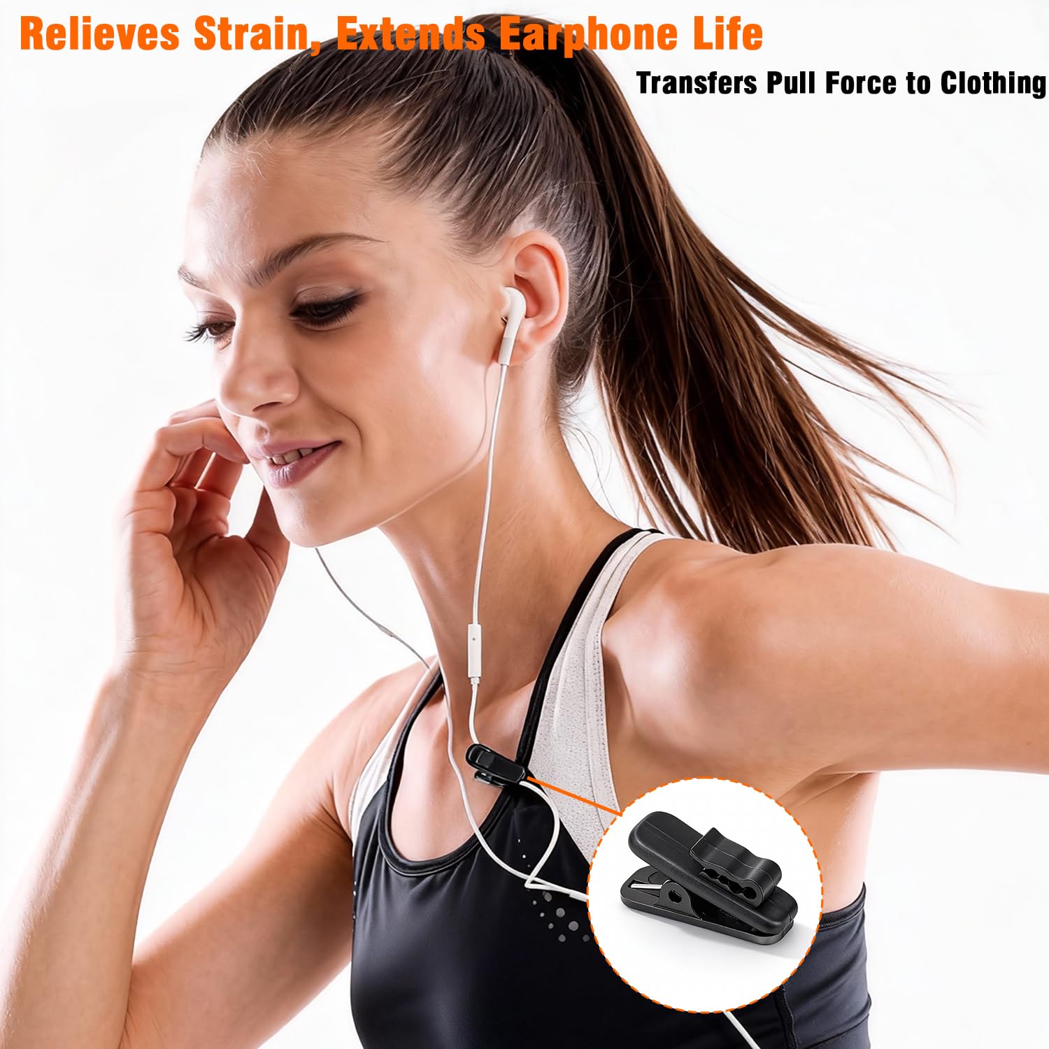 26 Pack Headphone Cable Clips, Anti-Slip Wire Holder for Earphone, Microphone, Earbud Cords – Clip to Shirt, Collar for Tangle-Free Music & Calls During Exercise, Work, Office